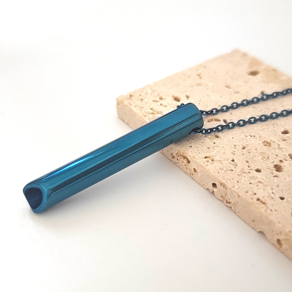 Breathwork Necklace for Panic Attacks / Titanium Steel